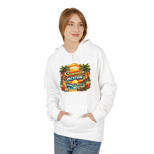 Summer Vacation Hoodie – Tropical Beach Sunset Graphic