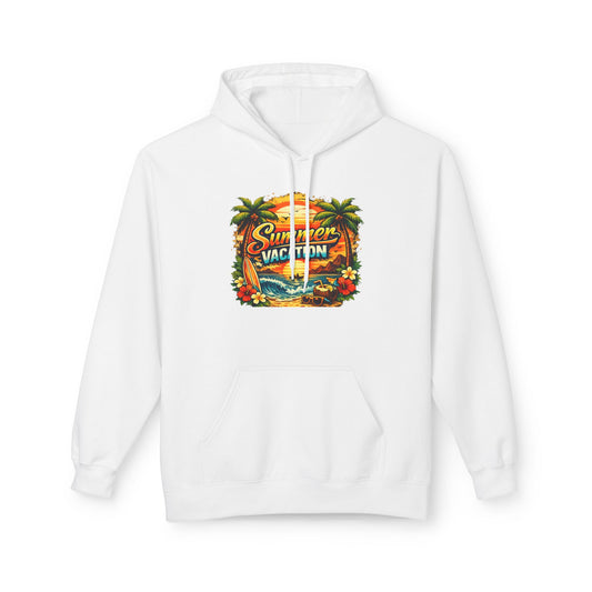 Summer Vacation Hoodie – Tropical Beach Sunset Graphic